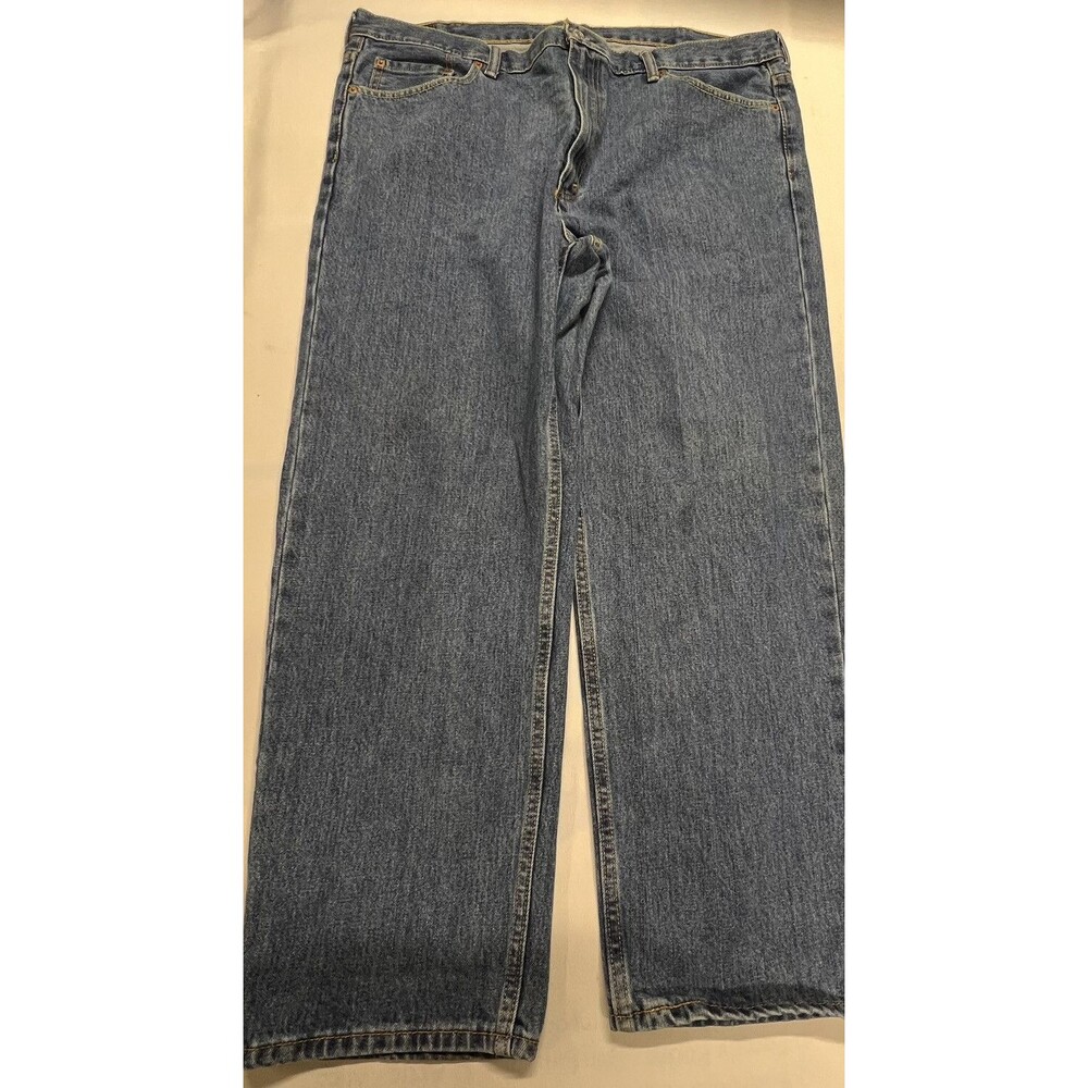 Levis 550 Mens 44x30 Medium Wash Relaxed Fit Straight Leg Denim Blue Jeans